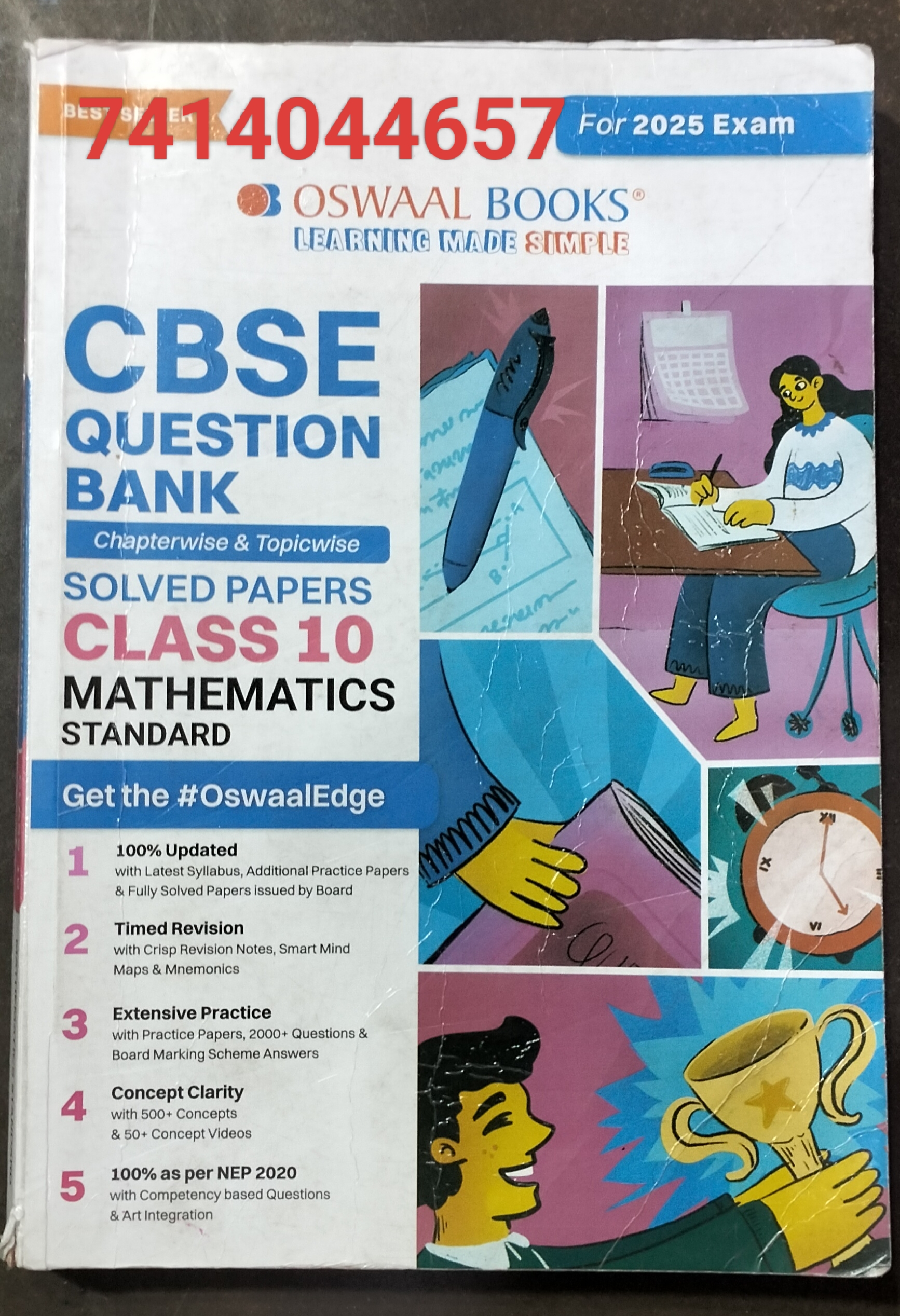 CLASS 10 OSWAAL QUESTION BANK MATHS STANDARD 2025 EDITION USED SECOND HAND BOOK